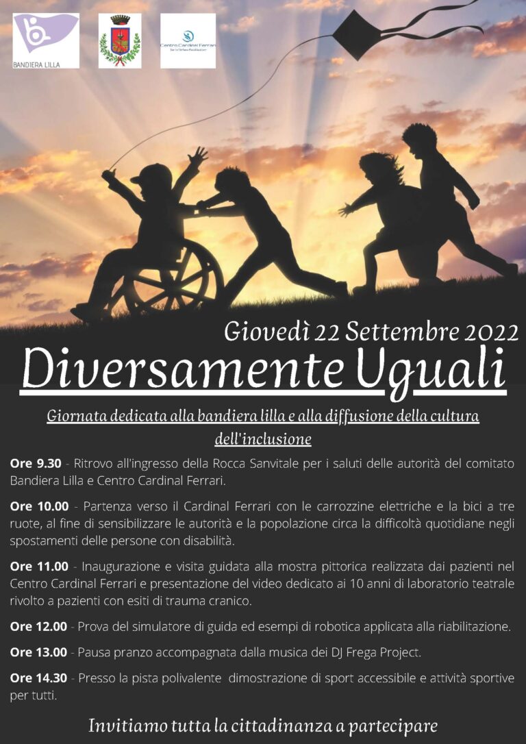 locandina di Diversamente Uguali, 22 settembre 2022.