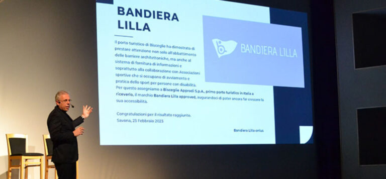 L’Amministratore Unico di Bisceglie Approdi Nicola Rutigliano illustra il riconoscimento ottenuto