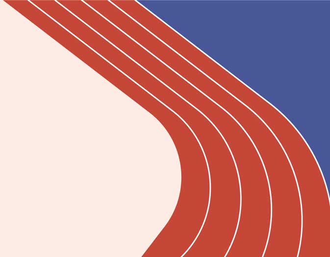 una pista di atletica stilizzata fa da logo all'iniziativa