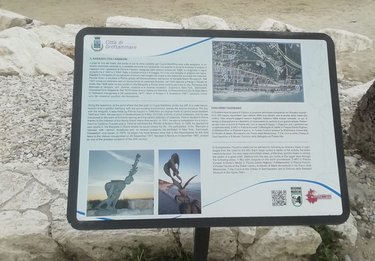 pannello esplicativo con QR code