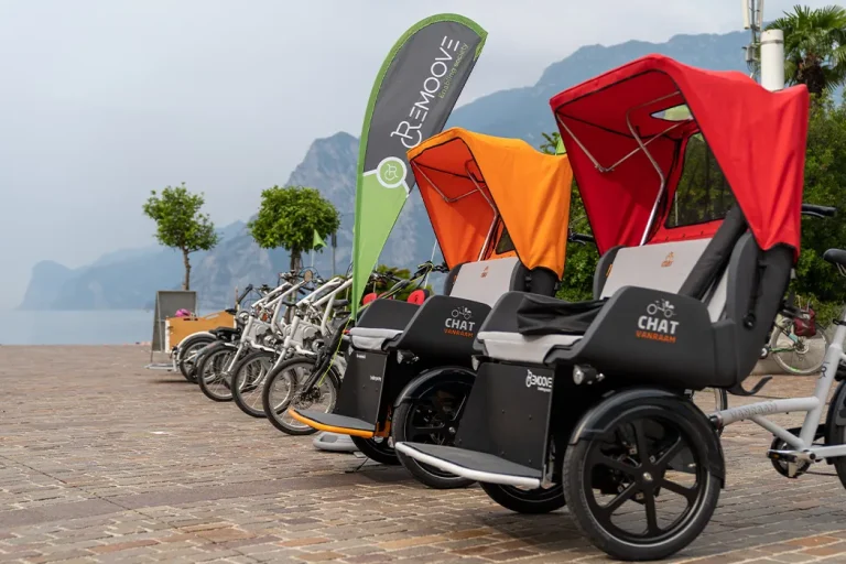 I prodotti di remoove sono disposti in un piazzale sulle rive del lago